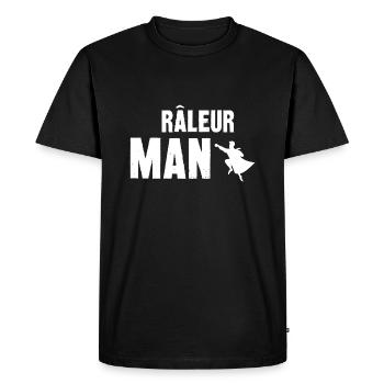 râleur man - T-shirt Premium bio Homme - noir - Devant - Nico (187cm)
