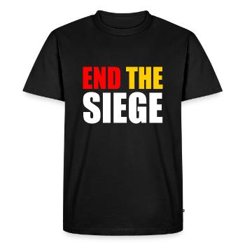 End the siege - Men's Premium Organic T-Shirt - black - Front - Nico (187cm)