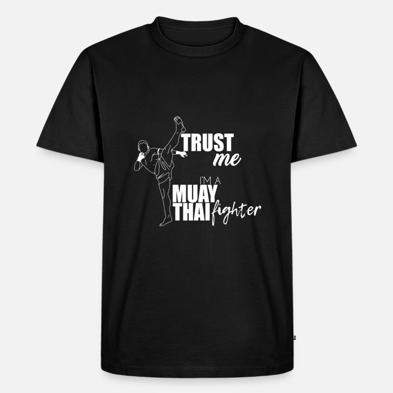 Muay Thai - Männer Premium Bio T-Shirt - Schwarz