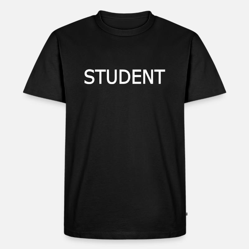Student - Männer Premium Bio T-Shirt - Schwarz