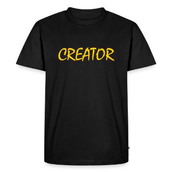 Creator - Men's Premium Organic T-Shirt - black - Front - Nico (187cm)