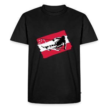 Ski Austria, skiing - Men's Premium Organic T-Shirt - black - Front - Nico (187cm)