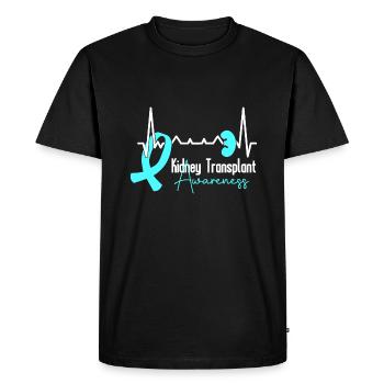 consciouskidney transplant gratitude: donor heir - Men's Premium Organic T-Shirt - black - Front - Nico (187cm)