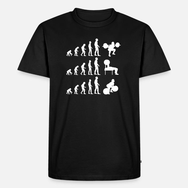 Powerlifting Evolution Powerlifter - Men's Premium Organic T-Shirt - black