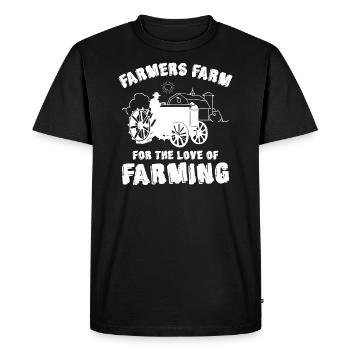 Farmers Farm for the Love of Farming - Men's Premium Organic T-Shirt - black - Front - Nico (187cm)