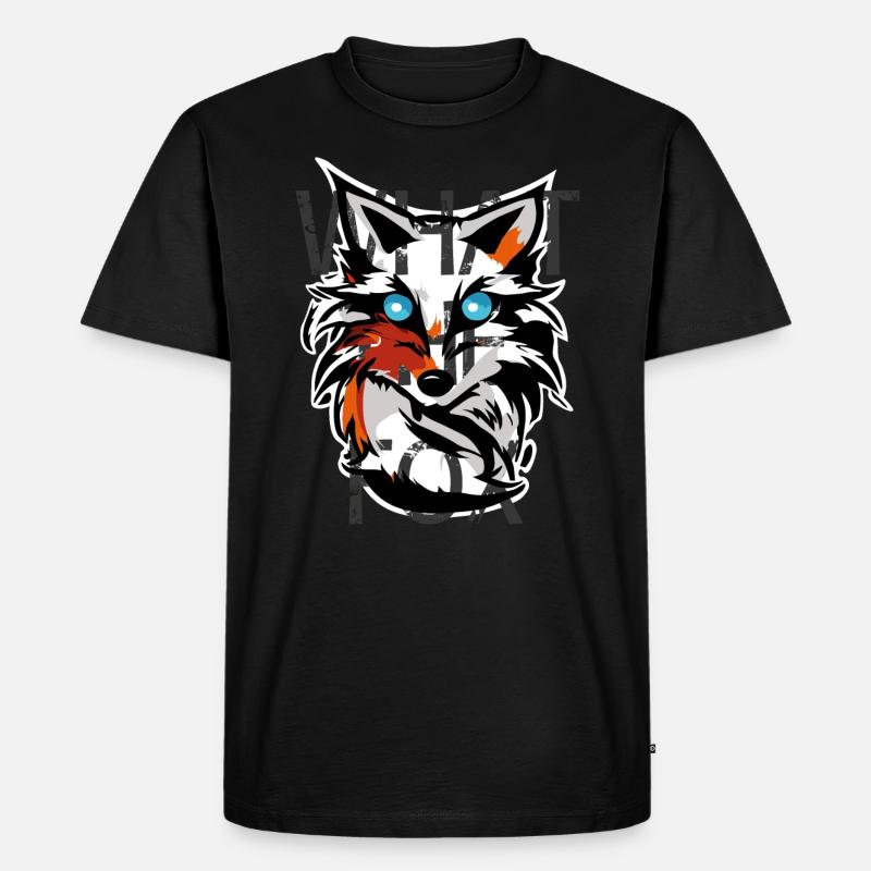 What the Fox - Männer Premium Bio T-Shirt - Schwarz