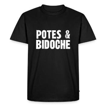potes et bidoche - T-shirt Premium bio Homme - noir - Devant - Nico (187cm)