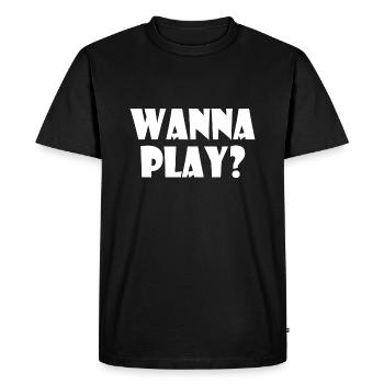 Wanna play - T-shirt Premium bio Homme - noir - Devant - Nico (187cm)