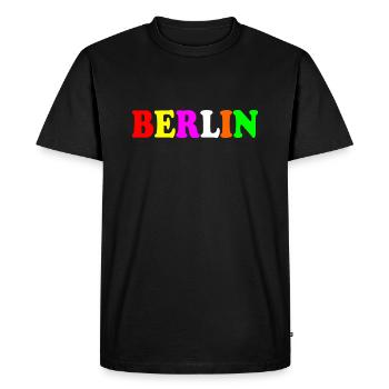 Berlin - T-shirt Premium bio Homme - noir - Devant - Nico (187cm)