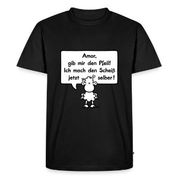Sheepworld Amor - Männer Premium Bio T-Shirt - Schwarz - Vorne - Nico (187cm)