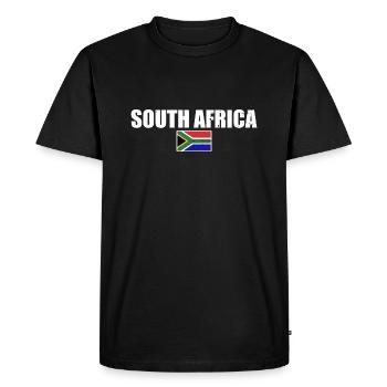 Afrique du Sud Drapeau Afrique du Sud Afrique du Sud - T-shirt Premium bio Homme - noir - Devant - Nico (187cm)