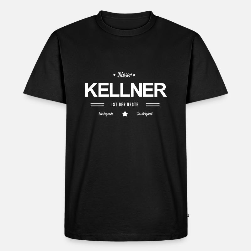 Bester Kellner - Männer Premium Bio T-Shirt - Schwarz