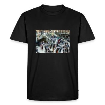 Gare centrale de Londres - T-shirt Premium bio Homme - noir - Devant - Nico (187cm)