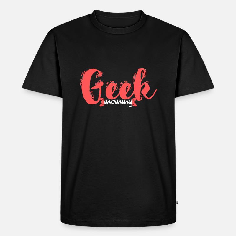 Geek Mama - Männer Premium Bio T-Shirt - Schwarz