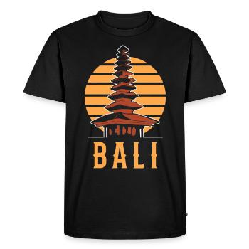 Bali Indonésie - T-shirt Premium bio Homme - noir - Devant - Nico (187cm)