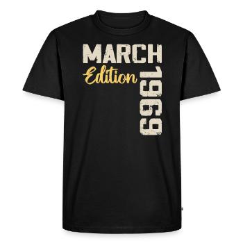Mars 1969 Cadeau Anniversaire Mars 1969 - T-shirt Premium bio Homme - noir - Devant - Nico (187cm)