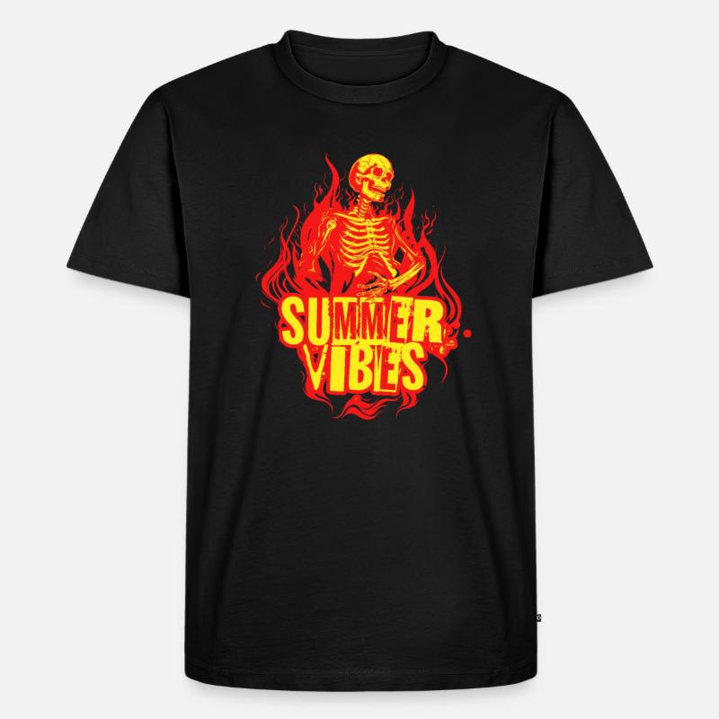 Summer Vibes - Männer Premium Bio T-Shirt - Schwarz