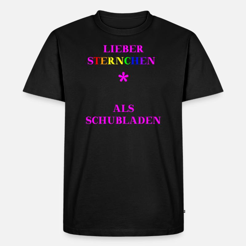 Lieber Sternchen als Schubladen Geschenkidee - Männer Premium Bio T-Shirt - Schwarz