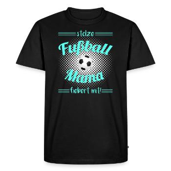 Football Mom Football Mom Football Mami - Men's Premium Organic T-Shirt - black - Front - Nico (187cm)