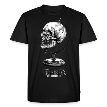 "Bipolar" - Men's Premium Organic T-Shirt - black - Front - Nico (187cm)