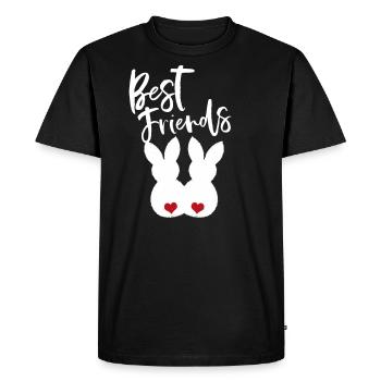 Meilleurs amis de Pâques - Lapin de Pâques Lapin Lapin - T-shirt Premium bio Homme - noir - Devant - Nico (187cm)