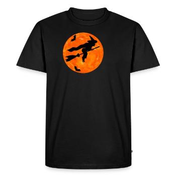 Witch HALLOWEEN WITCH BAT - Men's Premium Organic T-Shirt - black - Front - Nico (187cm)