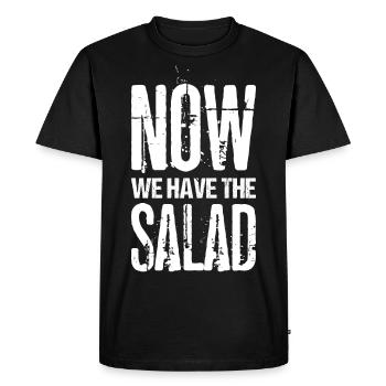 Maintenant, nous avons la salade - T-shirt Premium bio Homme - noir - Devant - Nico (187cm)