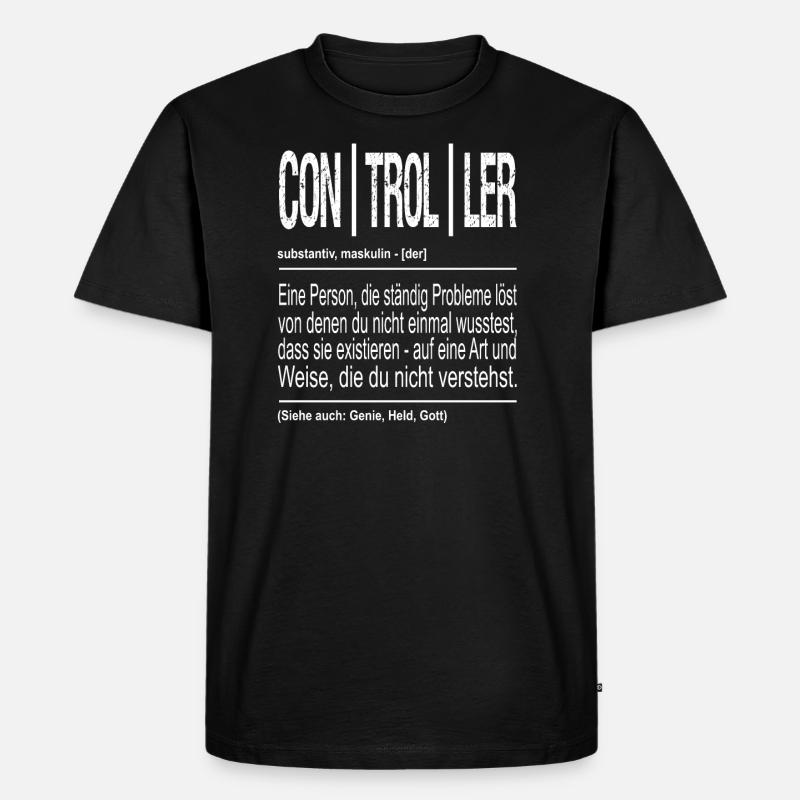 CONTROLLER Controlling - Männer Premium Bio T-Shirt - Schwarz