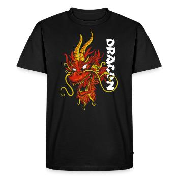 Dragon japonais chinois I Dragon - T-shirt Premium bio Homme - noir - Devant - Nico (187cm)