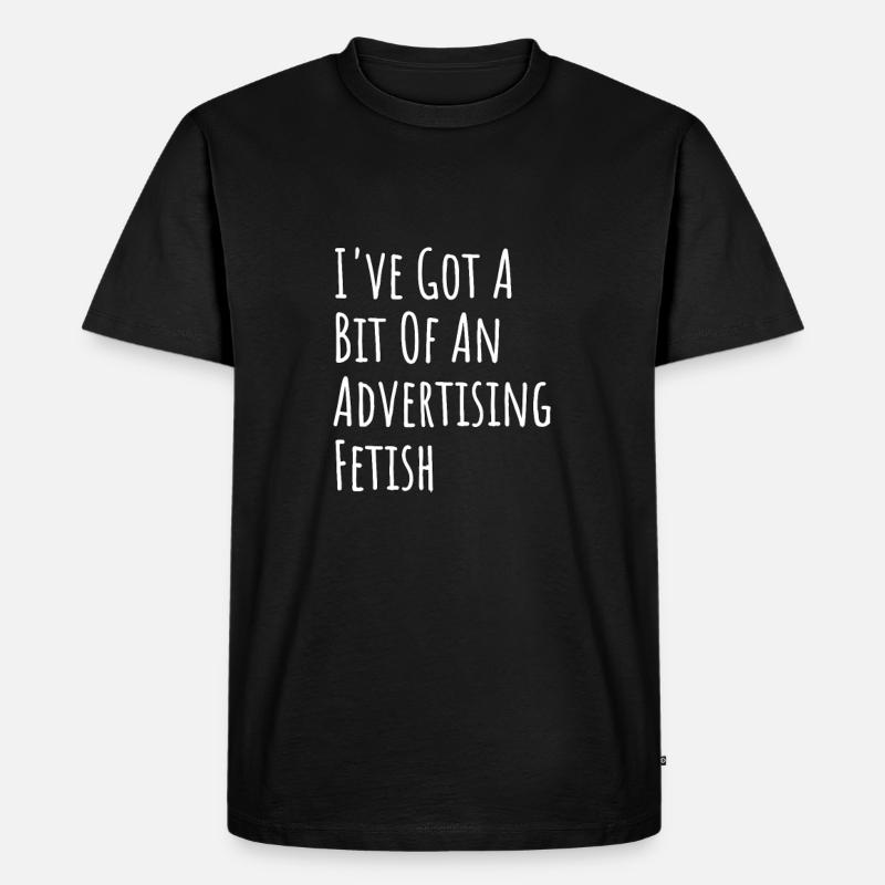 Werbung - Männer Premium Bio T-Shirt - Schwarz