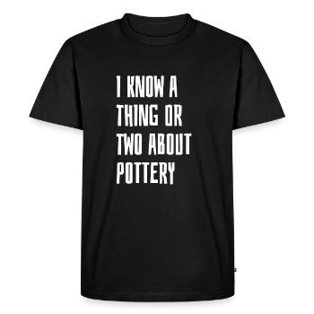 Pottery - Men's Premium Organic T-Shirt - black - Front - Nico (187cm)