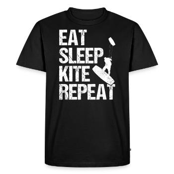 Kiteboarder Kite Surf Surfing Retro Vintage Kiting - Men's Premium Organic T-Shirt - black - Front - Nico (187cm)