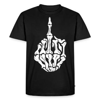 Majeur squelette - T-shirt Premium bio Homme - noir - Devant - Nico (187cm)