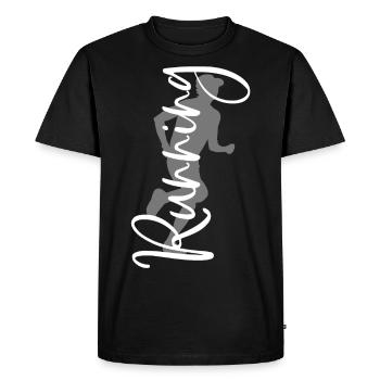 Running faire du jogging coureur joggeur courir - T-shirt Premium bio Homme - noir - Devant - Nico (187cm)