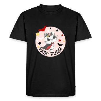 Vampurr. Vampire Kitty. Kawaii Pastel Vampire Cat. - Men's Premium Organic T-Shirt - black - Front - Nico (187cm)