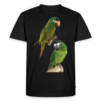 The Noble Macaw - Men's Premium Organic T-Shirt - black - Front - Nico (187cm)