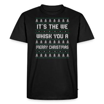 Ugly Xmas 5 - Whisk Merry Christmas - Men's Premium Organic T-Shirt - black - Front - Nico (187cm)
