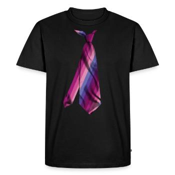 cravate colorée cravate cravate Krawatte - T-shirt Premium bio Homme - noir - Devant - Nico (187cm)