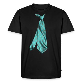 cravate papillon cravate cravate Krawatte - T-shirt Premium bio Homme - noir - Devant - Nico (187cm)