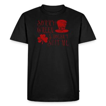 Le vert de la Saint-Patrick ne me convient pas - T-shirt Premium bio Homme - noir - Devant - Nico (187cm)