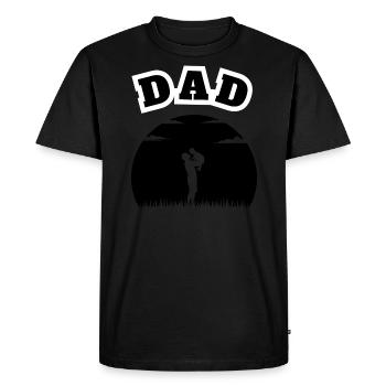 Papa Petit Fils Noir - T-shirt Premium bio Homme - noir - Devant - Nico (187cm)