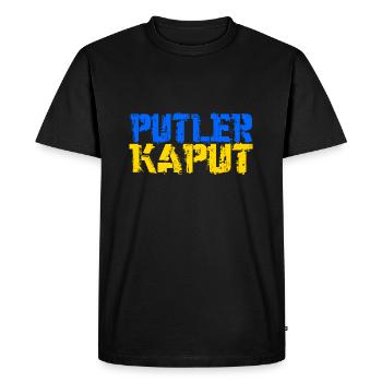 putler kaput Ukraine Slava Poutine - T-shirt Premium bio Homme - noir - Devant - Nico (187cm)