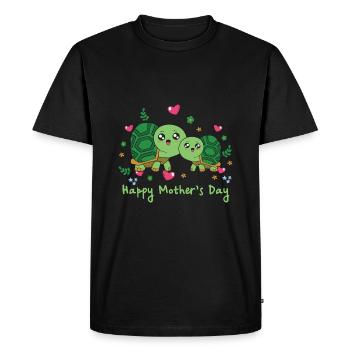 Animal Mom Turtle pour la fête des mères - T-shirt Premium bio Homme - noir - Devant - Nico (187cm)