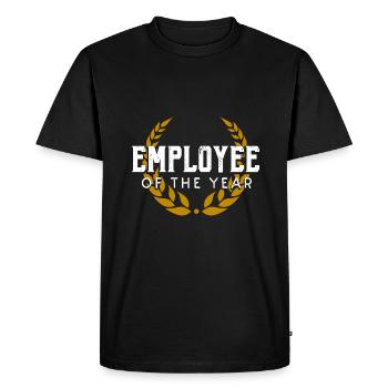Employee of the Year Gift Office Award - Men's Premium Organic T-Shirt - black - Front - Nico (187cm)