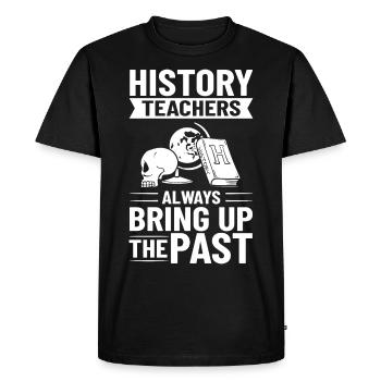 History Teacher Lesson Professor Historian - Men's Premium Organic T-Shirt - black - Front - Nico (187cm)