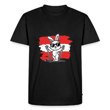 Austria Schihase - Men's Premium Organic T-Shirt - black - Front - Nico (187cm)