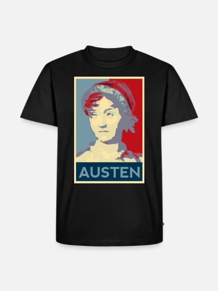 Jane Austen Shirt - Männer Premium Bio T-Shirt - Schwarz