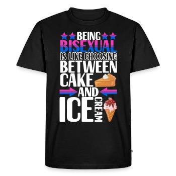 Fierté gaie LGBTQ - T-shirt Premium bio Homme - noir - Devant - Nico (187cm)