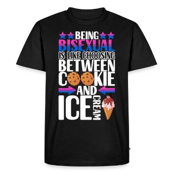 Bisexuels LGBTQ - T-shirt Premium bio Homme - noir - Devant - Nico (187cm)