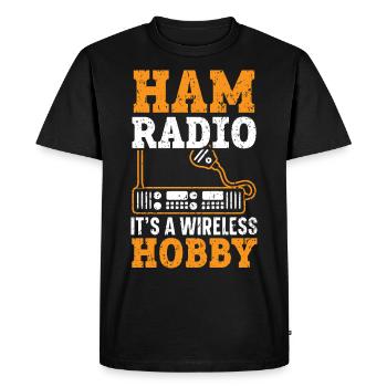 Ham Radio A Wireless Hobby Radio Radio - Men's Premium Organic T-Shirt - black - Front - Nico (187cm)